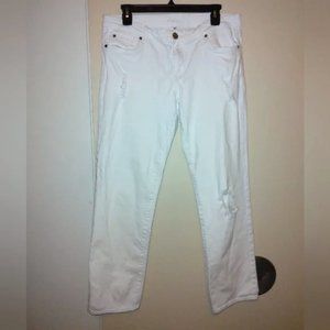 KUT from the kloth white ripped jeans size 10